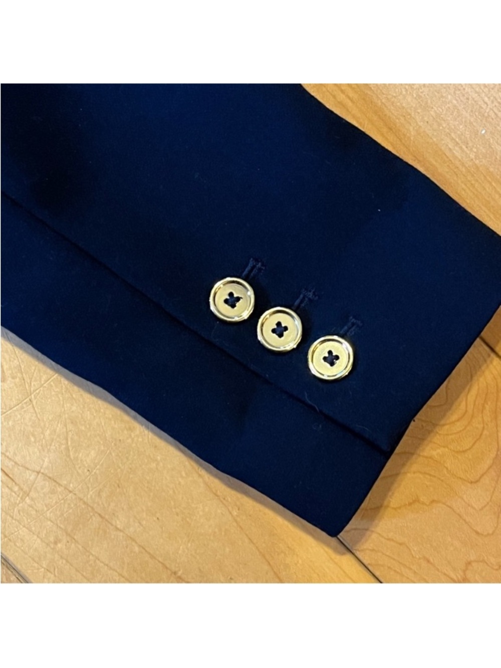 Trina Turk Navy Blue Blazer with gold metal buttons size eight (8) - Picture 11 of 11